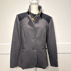 Veronica Beard Gray Cashmere Wool Dickey Blazer